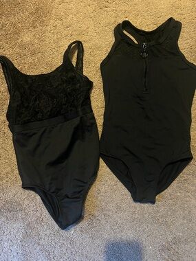 Danz N Motion Bundle of 2 Black Ballet Leotards